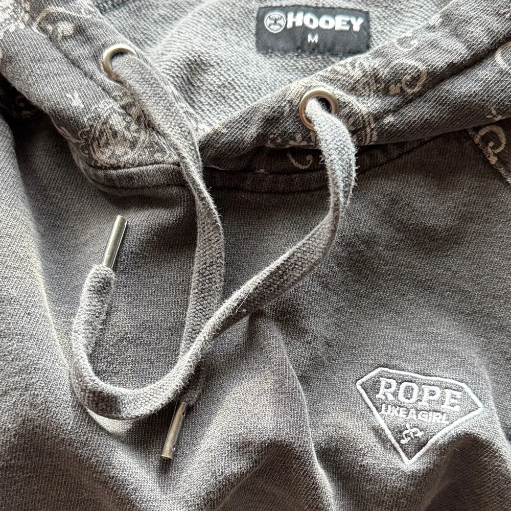 Hooey Gray Paisley Hoodie - Picture 7 of 7